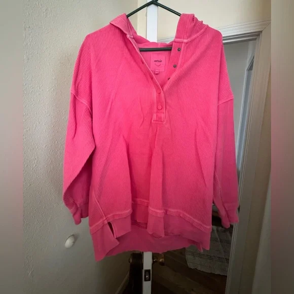 Aerie Vibrant Pink Hoodie - Picture 1 of 6